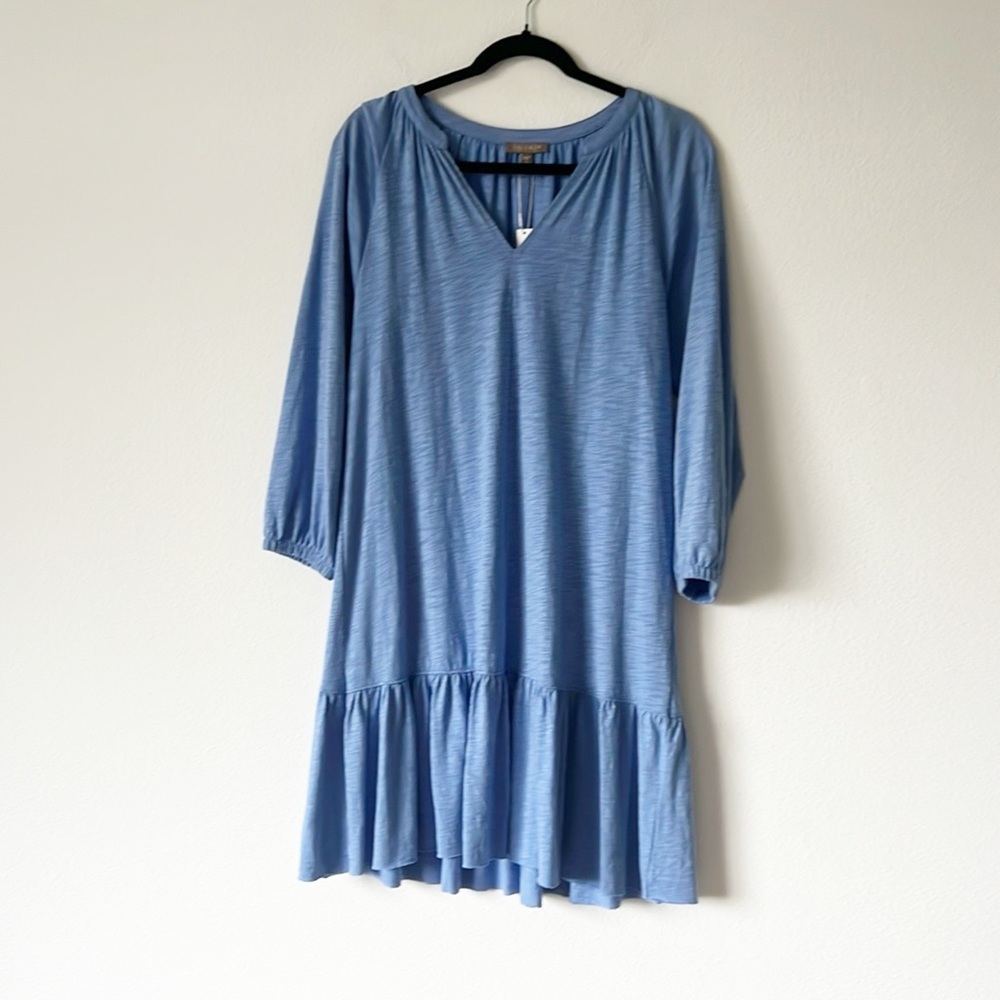 Lilla P Flame Modal 3/4 Sleeve Shirred Raglan Dress - Picture 4 of 16